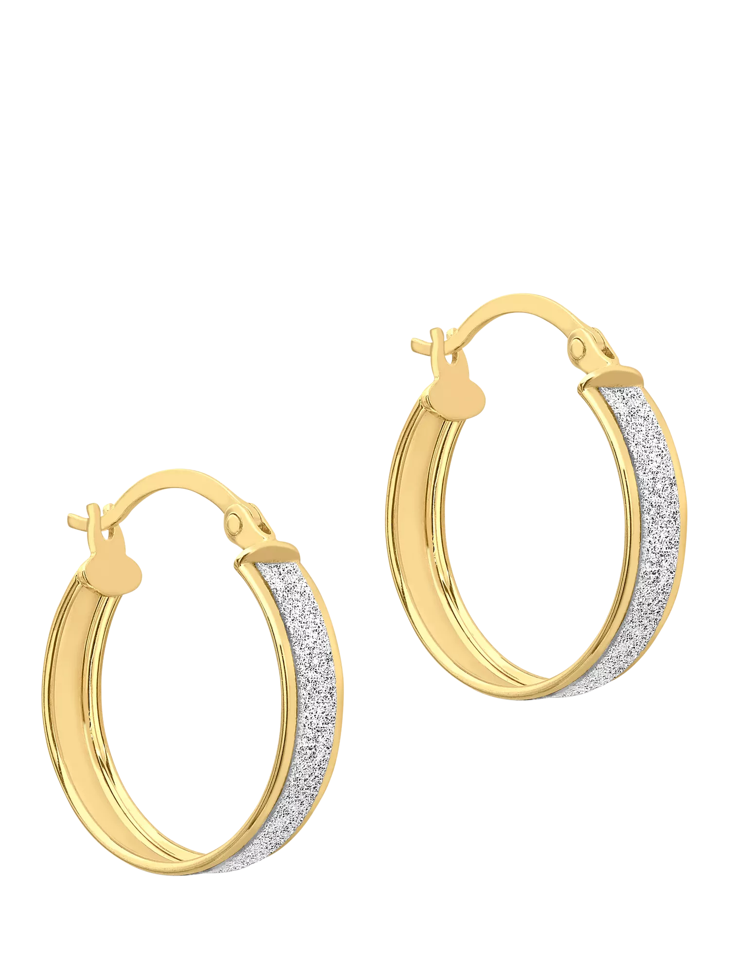 IBB 9ct yellow gold creole hoop earrings, imported from the UK