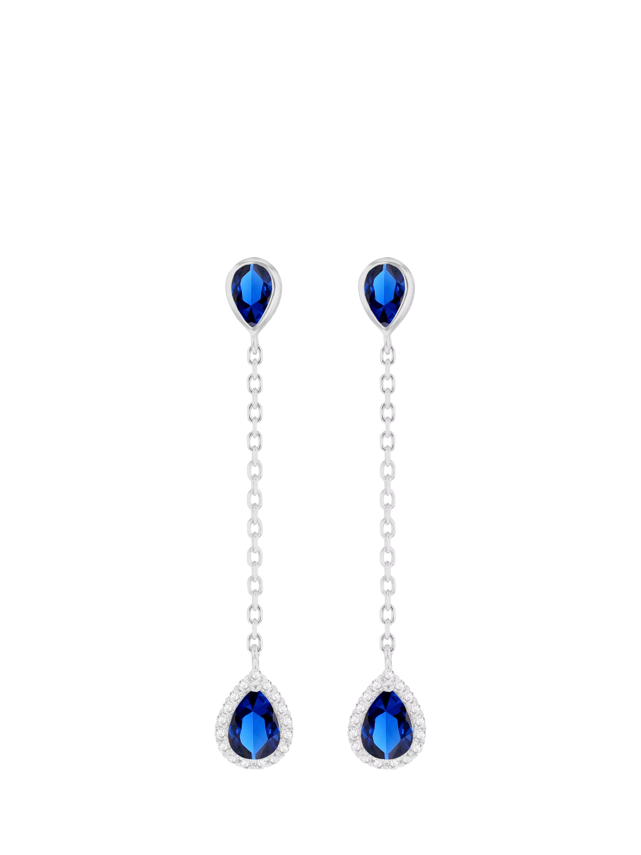 IBB cubic zirconia teardrop earrings, UK version