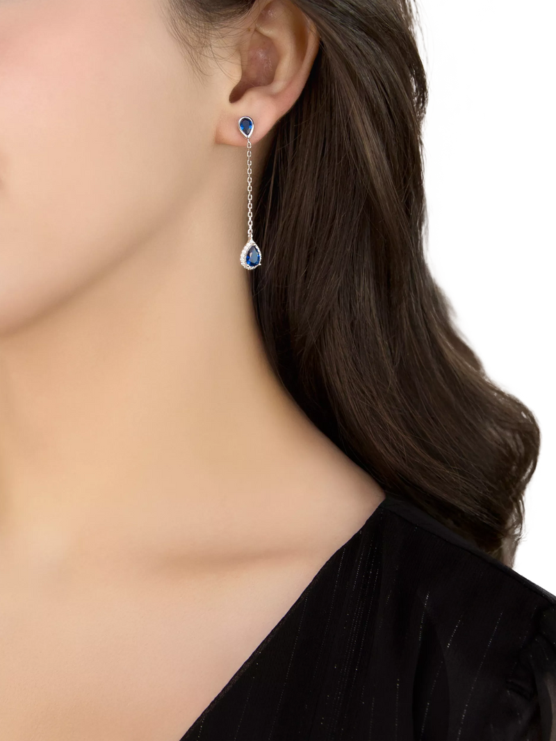 IBB cubic zirconia teardrop earrings, UK version
