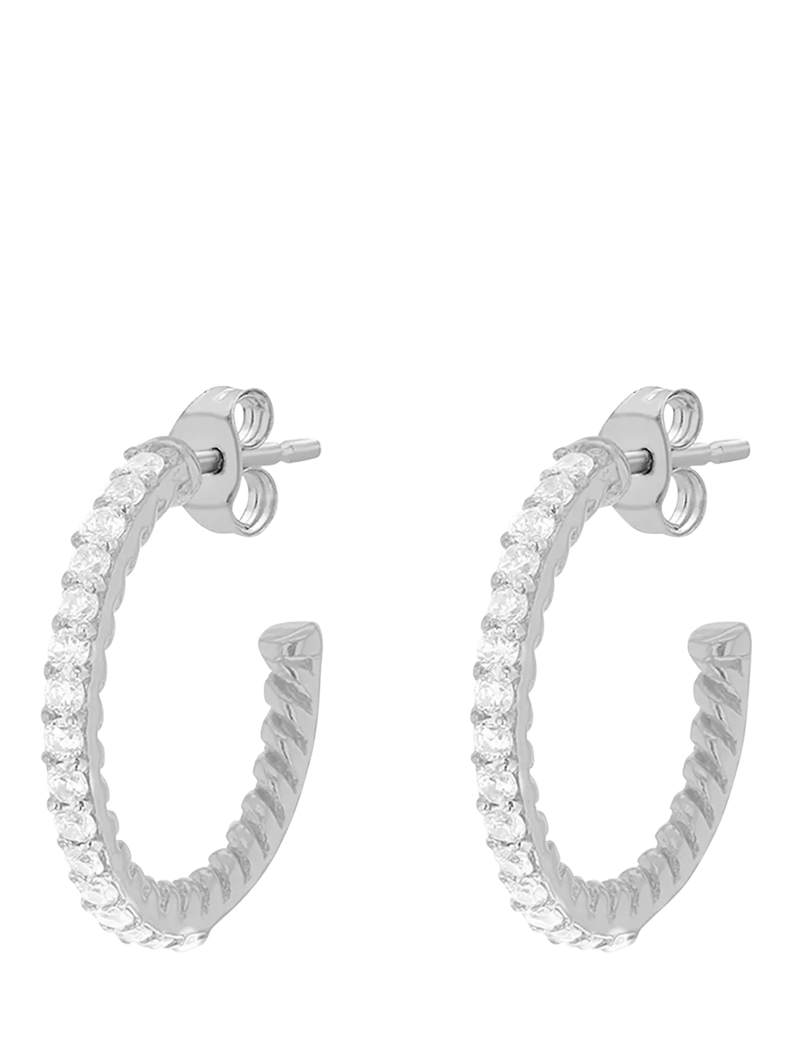IBB sterling silver cubic zirconia earrings (British brand)