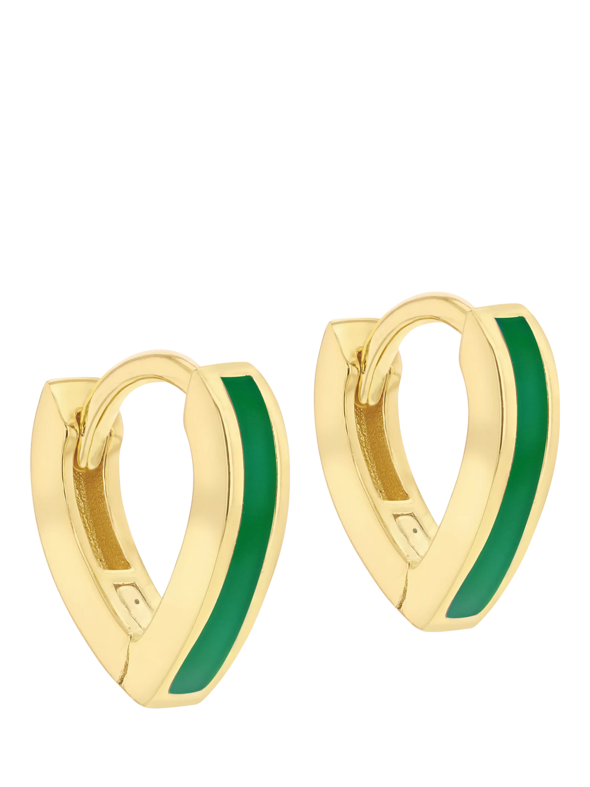 IBB gold plated enamel huggie hoop earrings, UK version