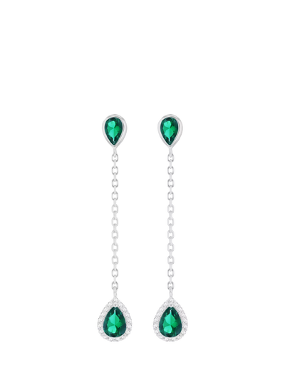 John Lewis IBB Cubic Zirconia Teardrop Earrings, Multi- Buy online at McGrocer