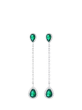 IBB cubic zirconia teardrop earrings sterling silver multi, UK version