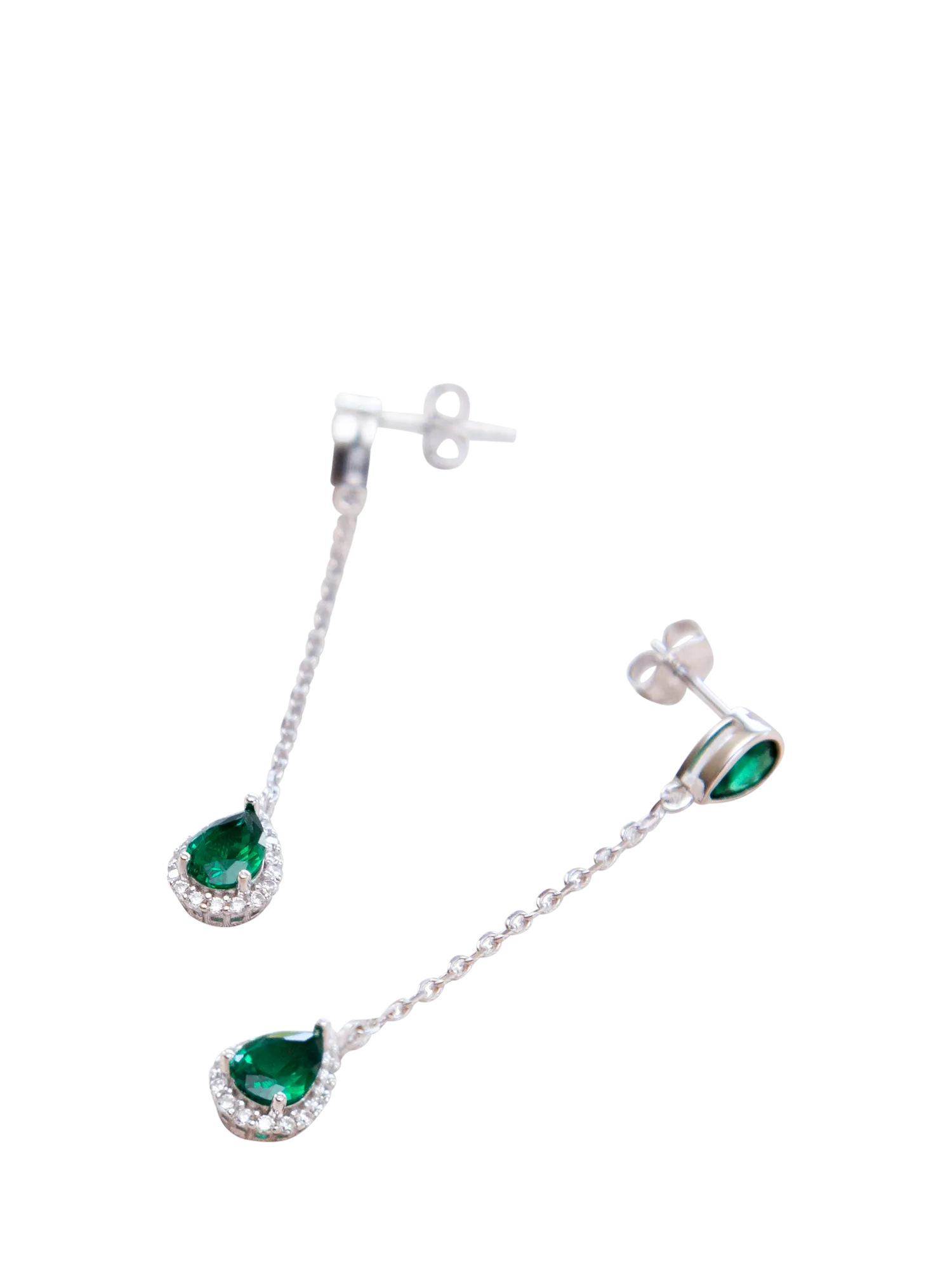 IBB cubic zirconia teardrop earrings sterling silver multi, UK version