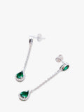 IBB cubic zirconia teardrop earrings sterling silver multi, UK version