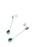 IBB cubic zirconia teardrop earrings sterling silver multi, UK version