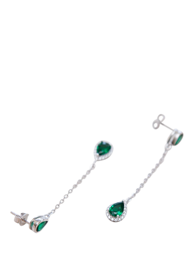 IBB cubic zirconia teardrop earrings sterling silver multi, UK version