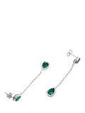 IBB cubic zirconia teardrop earrings sterling silver multi, UK version