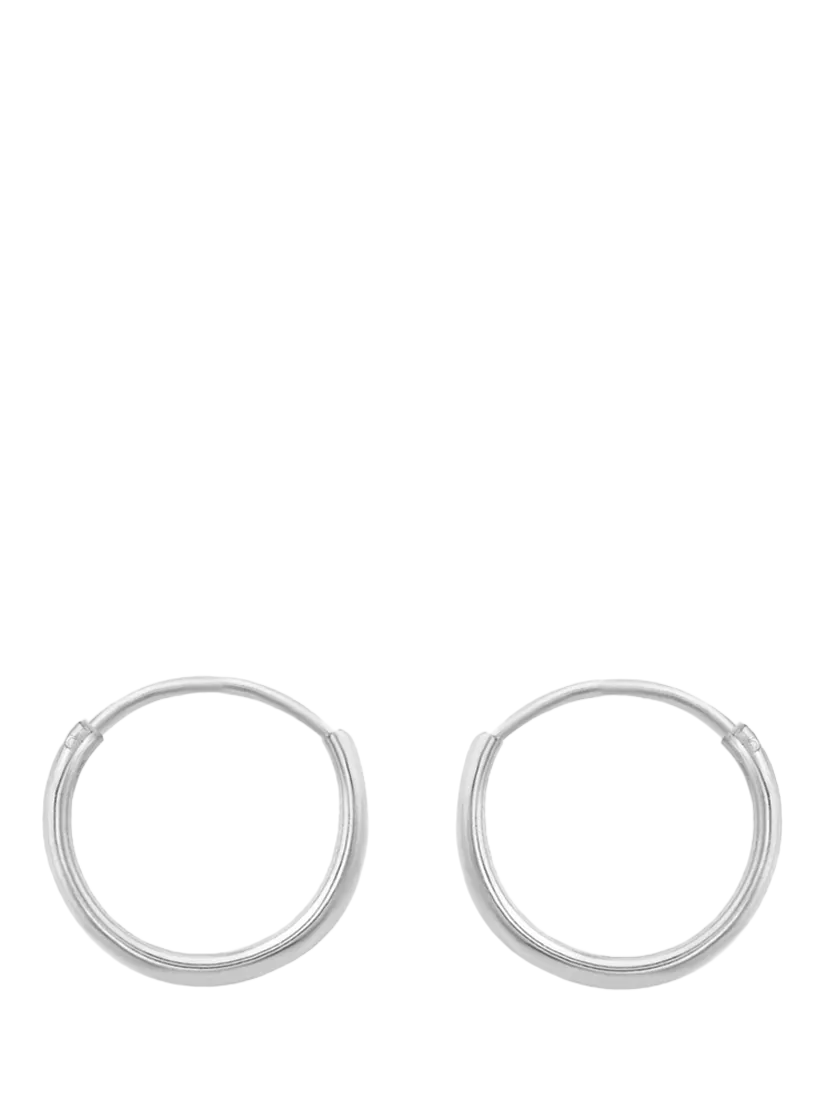IBB sterling silver large hoop earrings 12mm - British product
