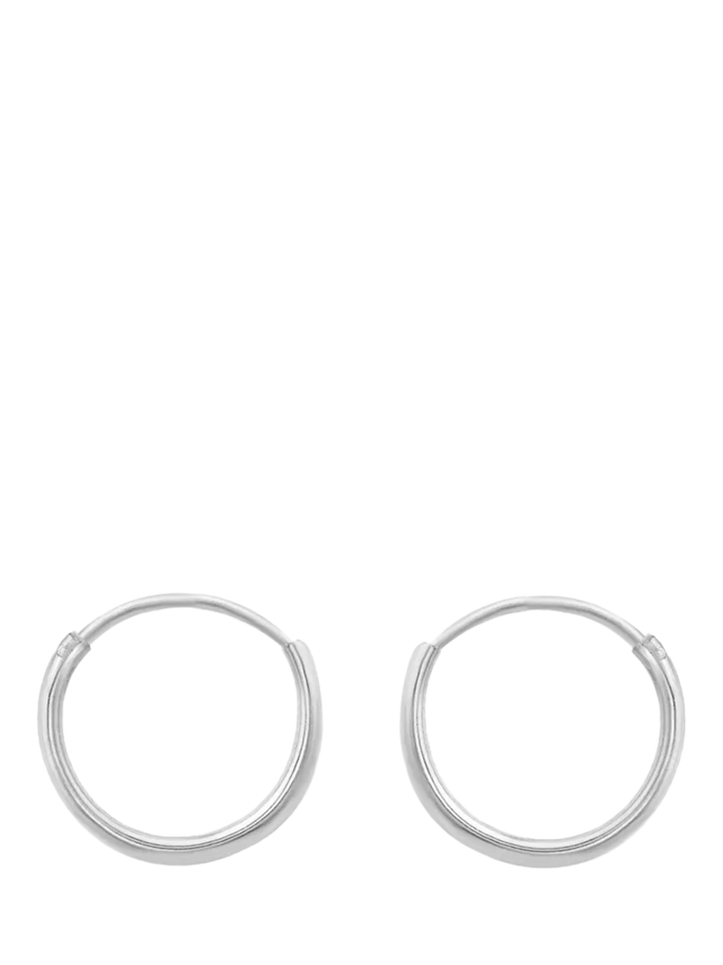IBB sterling silver large hoop earrings 12mm - British product
