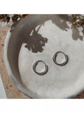 IBB sterling silver large hoop earrings 12mm - British product