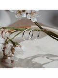 IBB sterling silver large hoop earrings 12mm - British product
