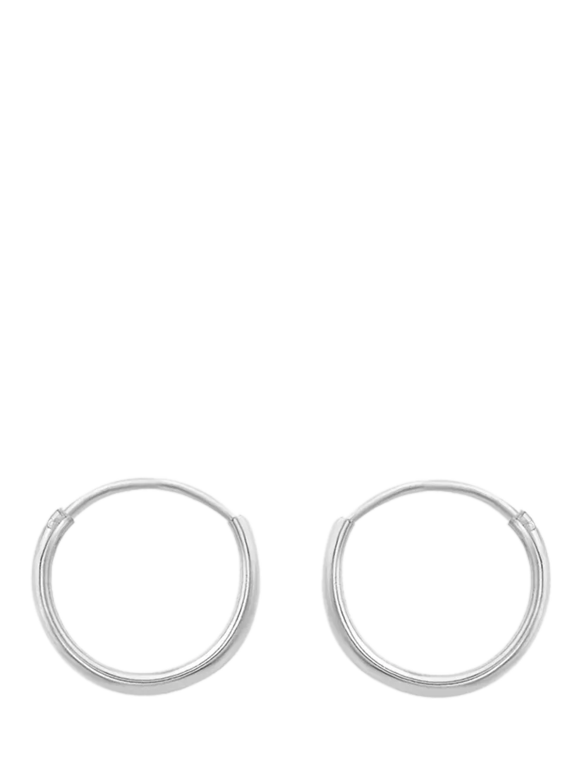 IBB sterling silver medium hoop earrings 10mm, UK version