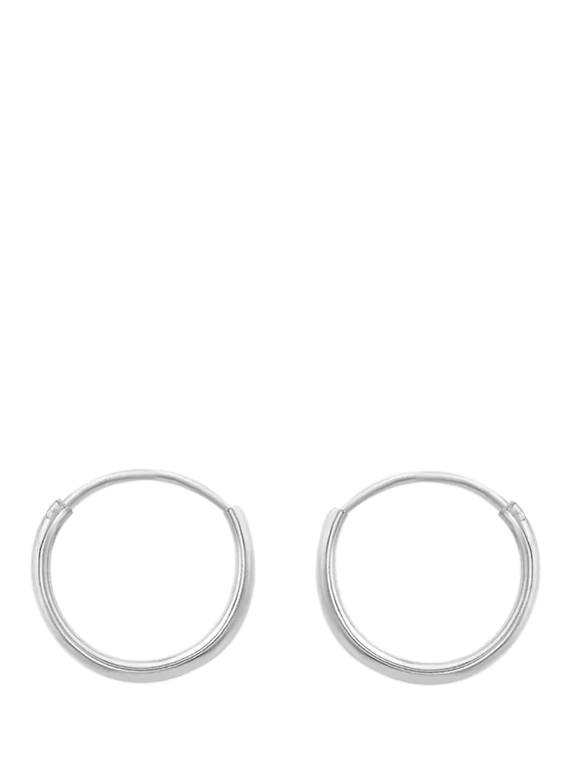 IBB sterling silver medium hoop earrings 10mm, UK version