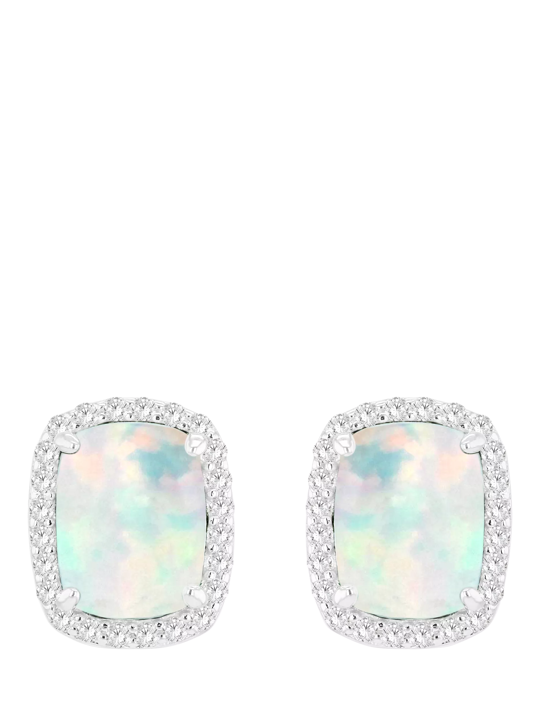 IBB cubic zirconia halo stud earrings multi, UK version