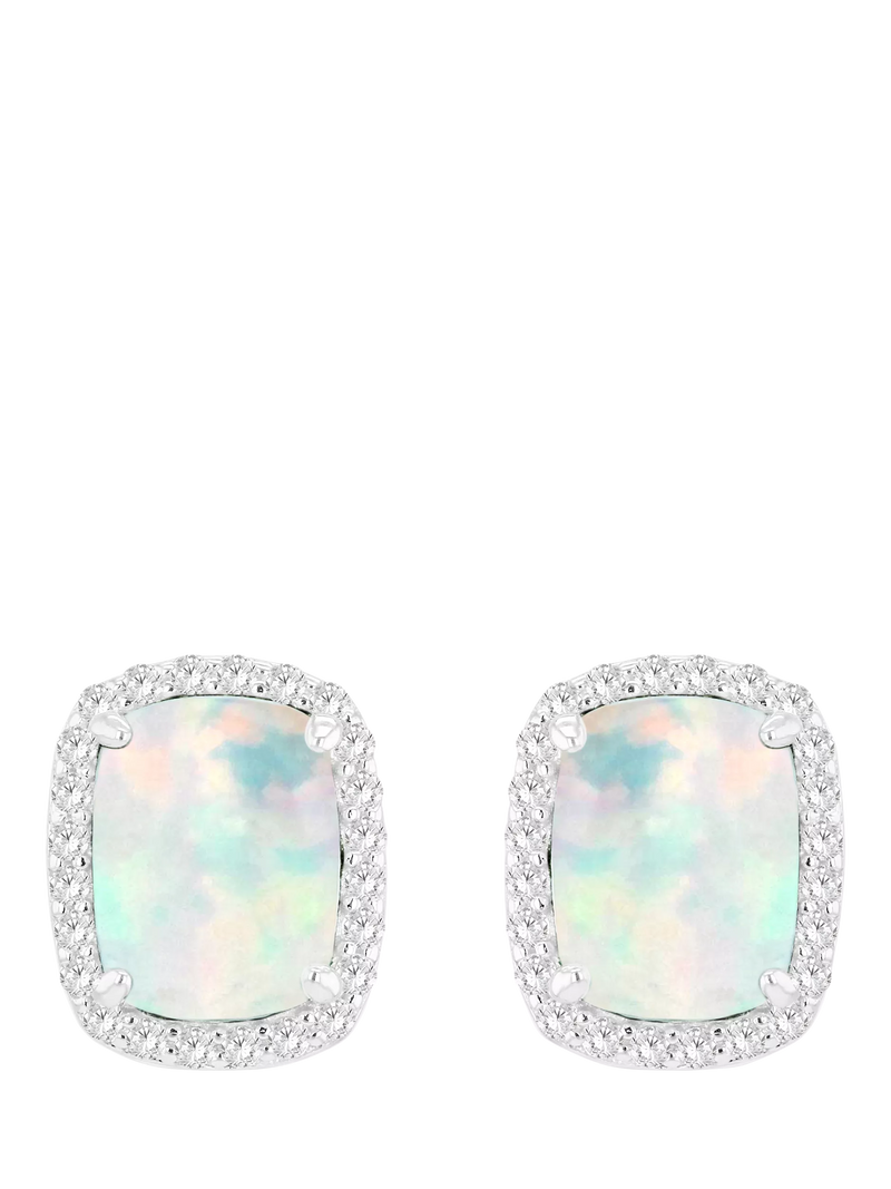 IBB cubic zirconia halo stud earrings multi, UK version