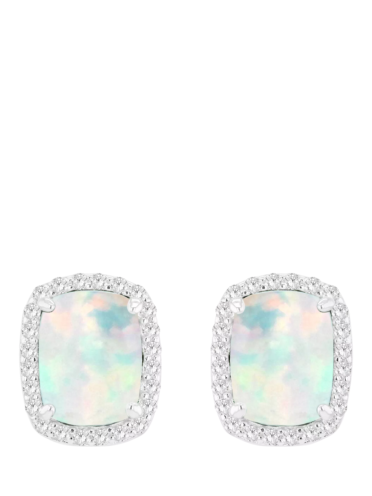 IBB cubic zirconia halo stud earrings multi, UK version