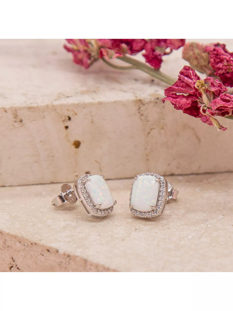 IBB cubic zirconia halo stud earrings multi, UK version
