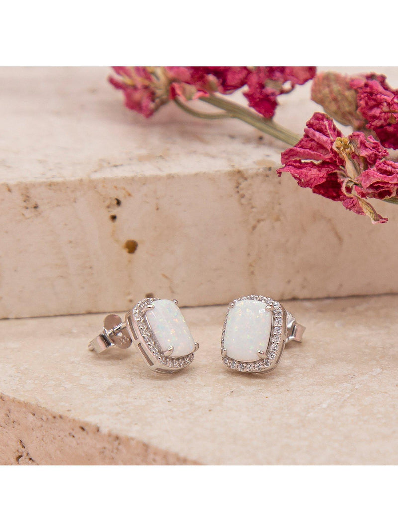 IBB cubic zirconia halo stud earrings multi, UK version