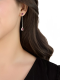 IBB Cubic Zirconia Teardrop Earrings sterling silver, UK version