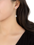 IBB cubic zirconia teardrop earrings 50mm, UK version