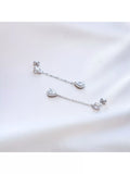 IBB cubic zirconia teardrop earrings 50mm, UK version