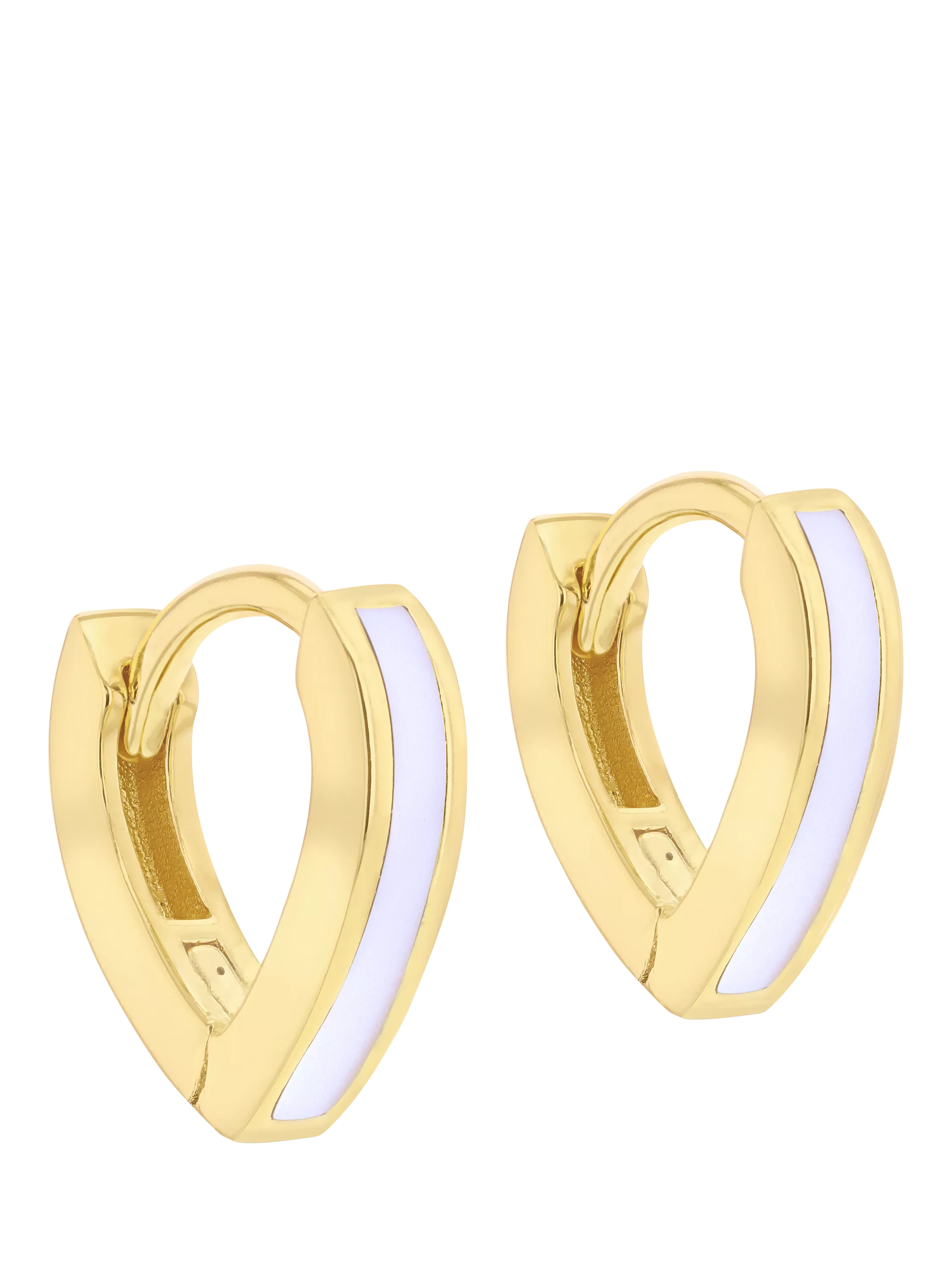 IBB gold-plated sterling silver V-shape huggie earrings, UK version