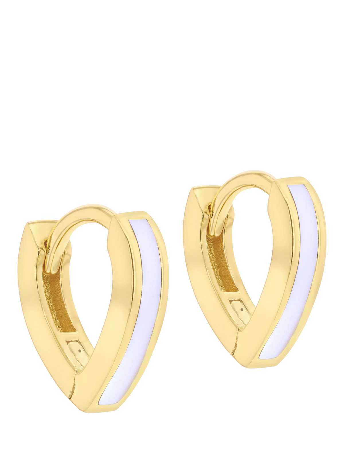 IBB gold-plated sterling silver V-shape huggie earrings, UK version