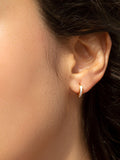 IBB gold-plated sterling silver V-shape huggie earrings, UK version