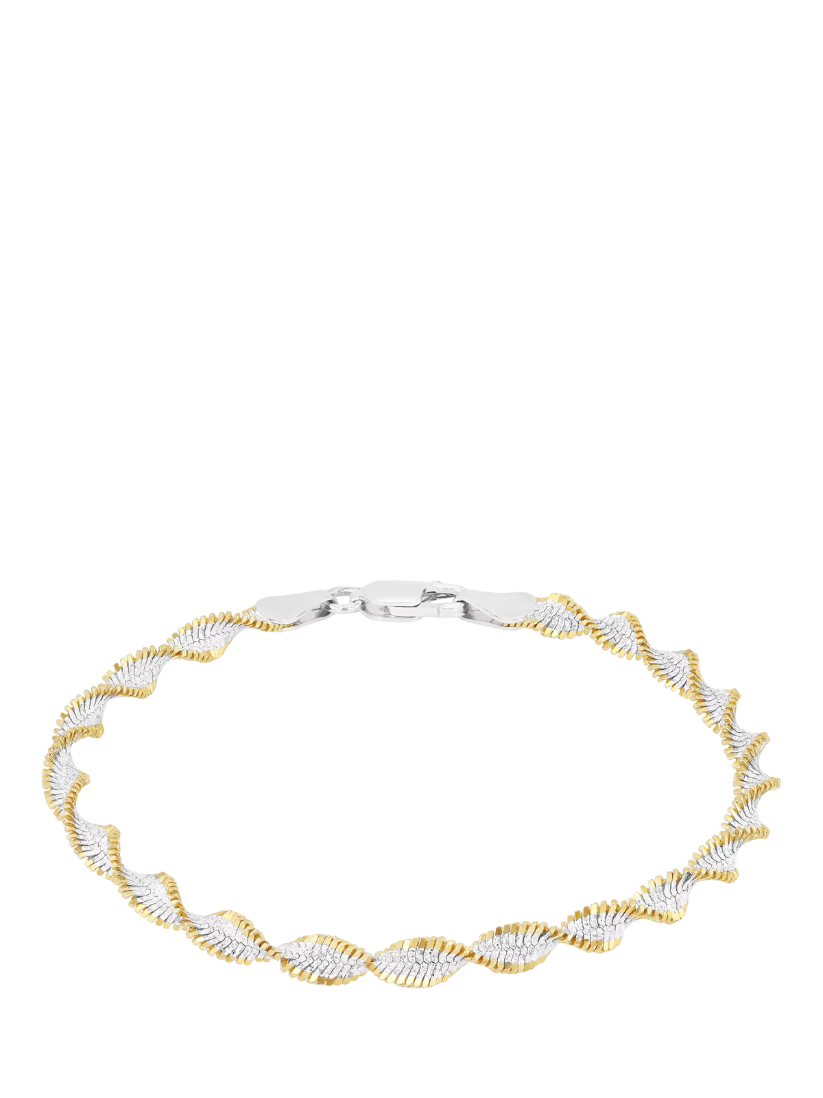 IBB two tone twisted herringbone bracelet sterling silver, UK version