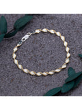IBB two tone twisted herringbone bracelet sterling silver, UK version