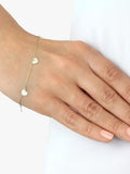 IBB 9ct yellow gold heart charm bracelet, UK version