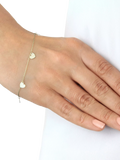 IBB 9ct yellow gold heart charm bracelet, UK version