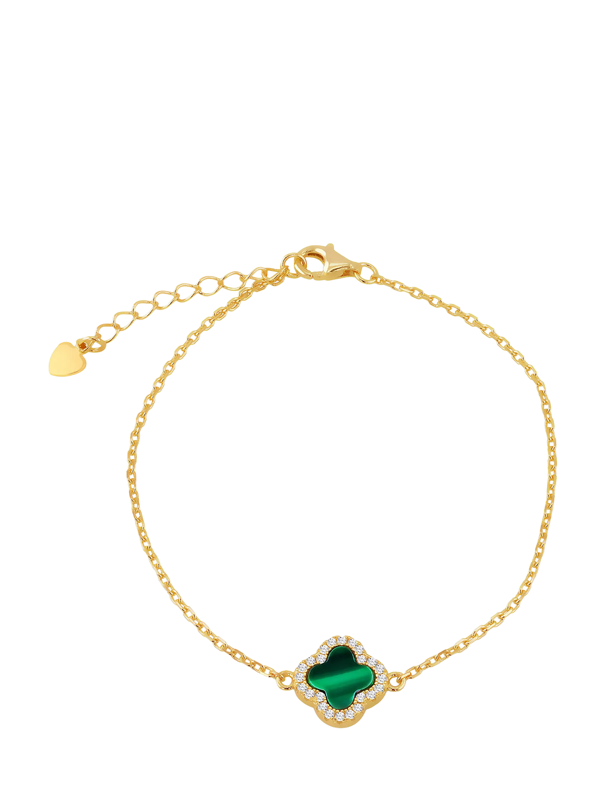 IBB malachite clover chain bracelet, imported from the UK