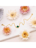 IBB malachite clover chain bracelet, imported from the UK