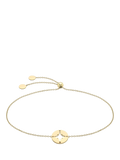 IBB 9ct yellow gold compass charm bracelet (British brand)