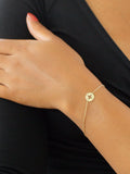 IBB 9ct yellow gold compass charm bracelet (British brand)
