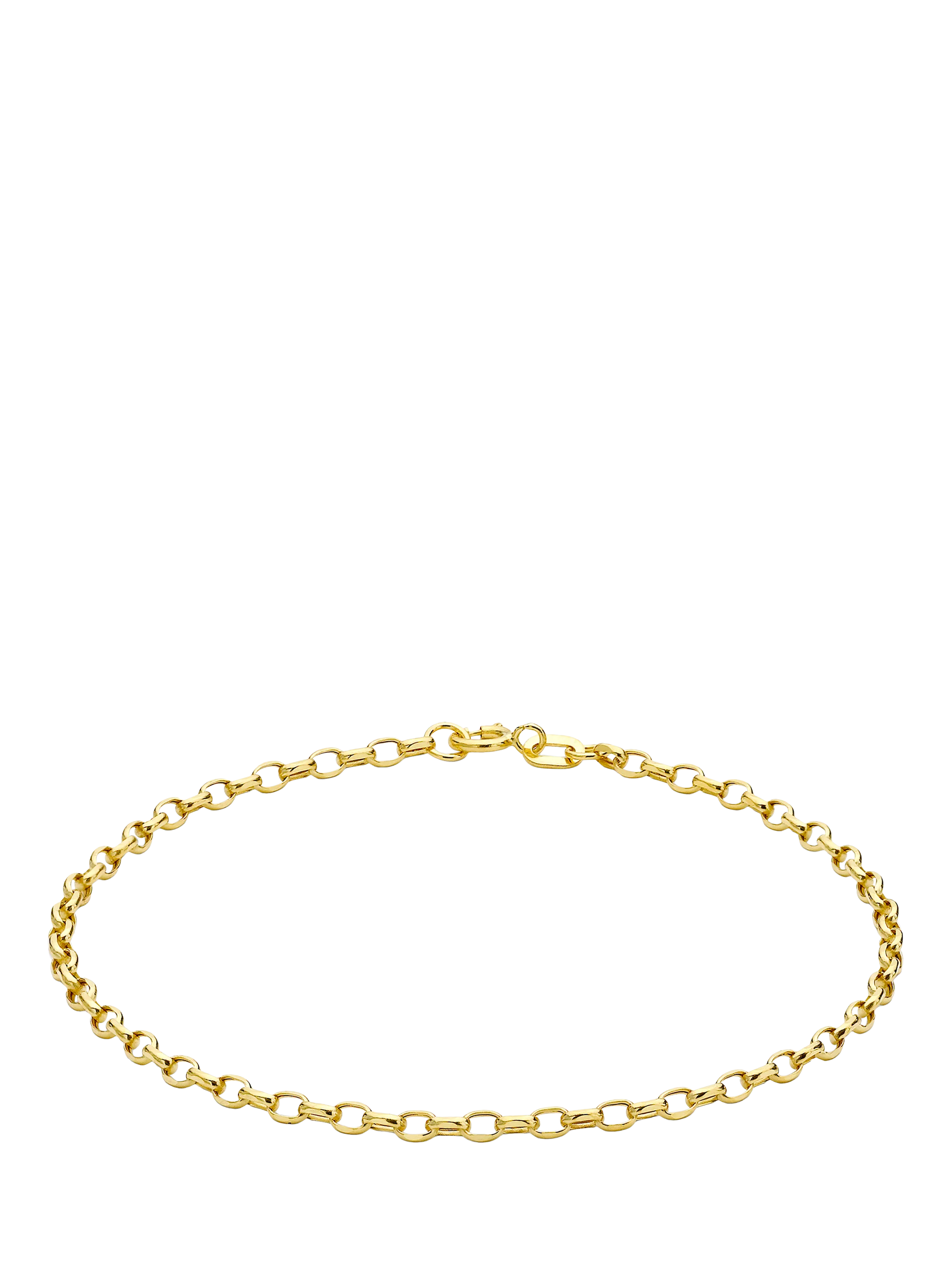 IBB 9ct yellow gold oval belcher bracelet, imported from the UK