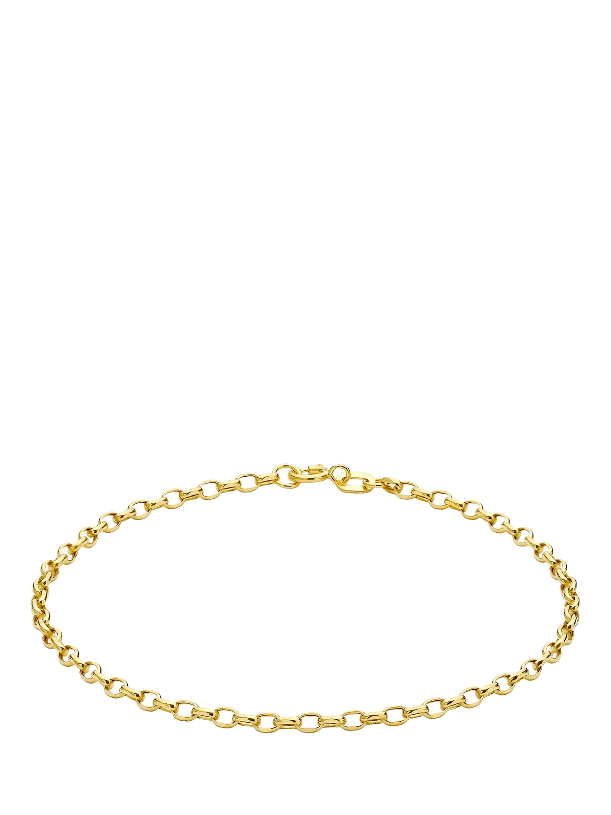 IBB 9ct yellow gold oval belcher bracelet, imported from the UK