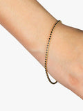 IBB 9ct yellow gold bracelet with black cubic zirconia - British product