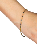 IBB 9ct yellow gold bracelet with black cubic zirconia - British product