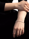 IBB sterling silver ball chain bracelet with lobster claw, silver (British brand)