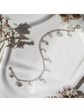 IBB sterling silver cubic zirconia drop charm bracelet, imported from the UK