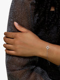 IBB 9ct white gold cubic zirconia petal bracelet (British brand)