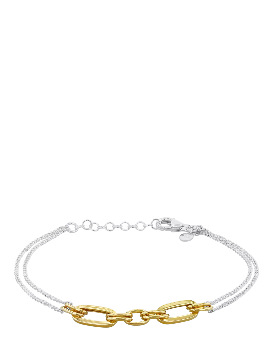 IBB multi paper link curb bracelet 16.5-19cm (British brand)