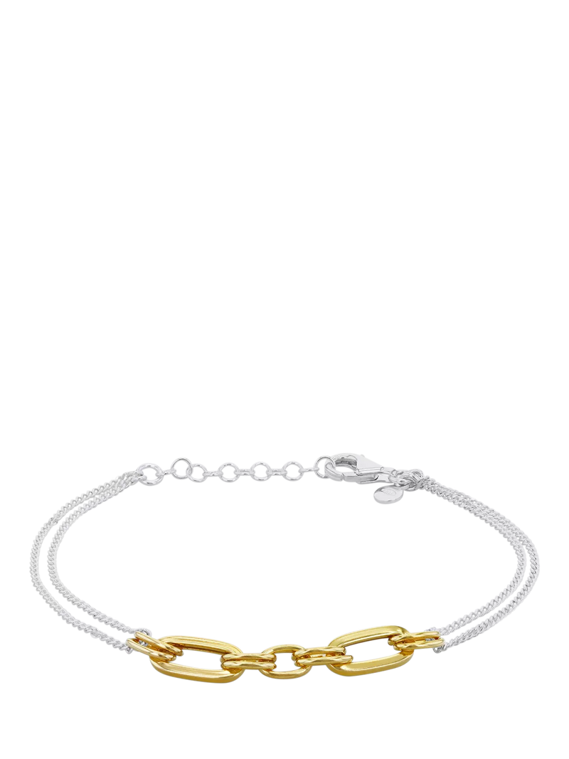 IBB multi paper link curb bracelet 16.5-19cm (British brand)