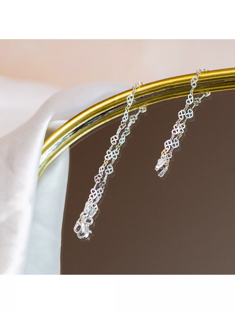 IBB heart link bracelet sterling silver - British product