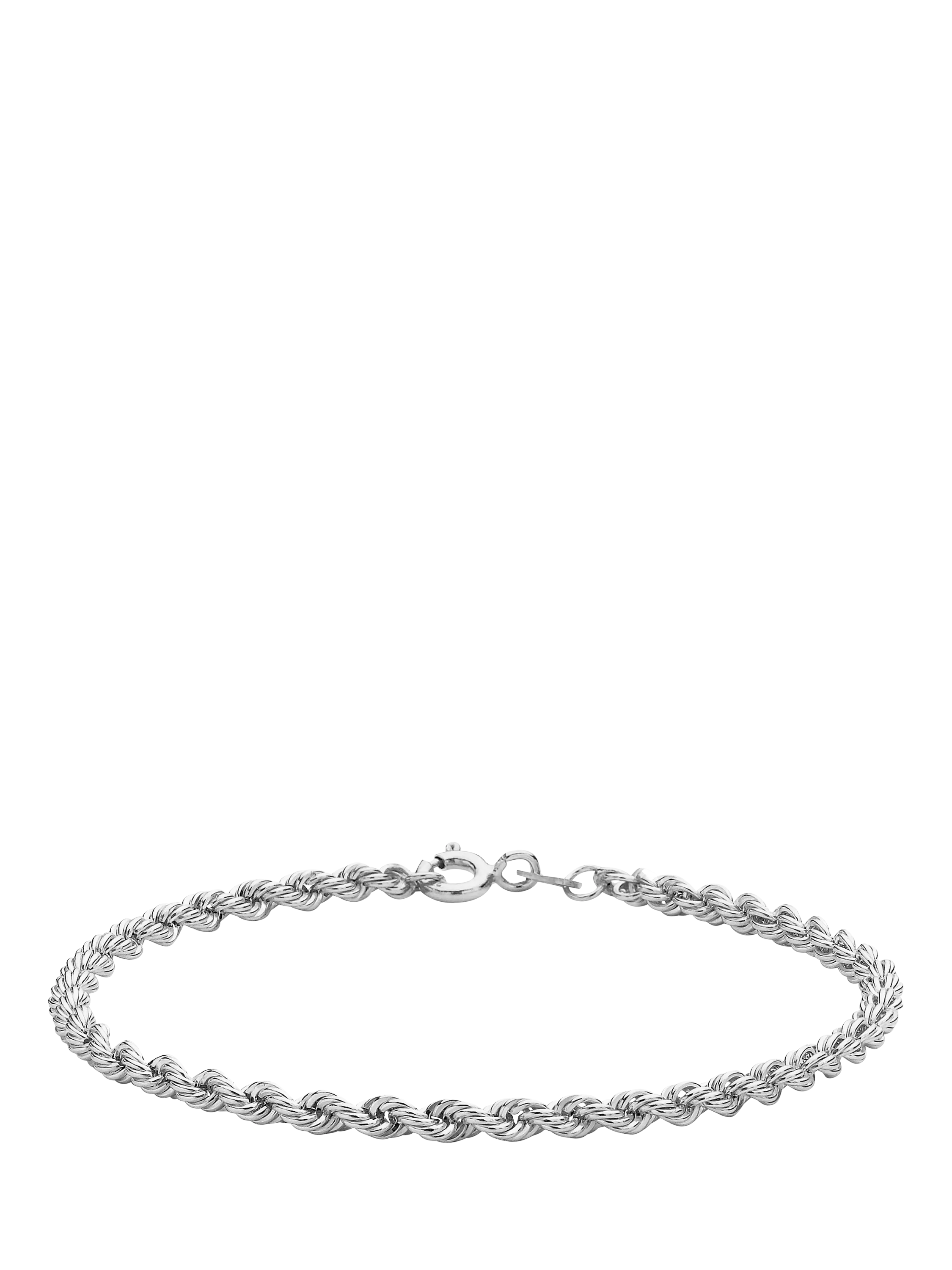 IBB sterling silver hollow rope chain bracelet, UK version