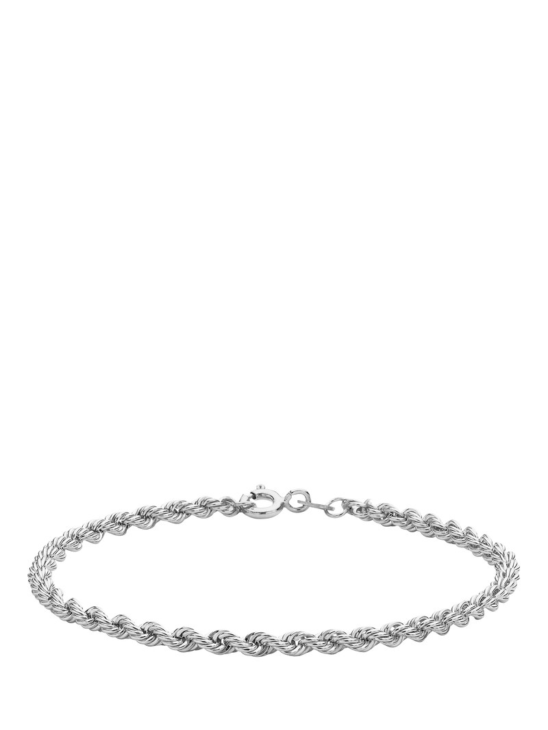IBB sterling silver hollow rope chain bracelet, UK version