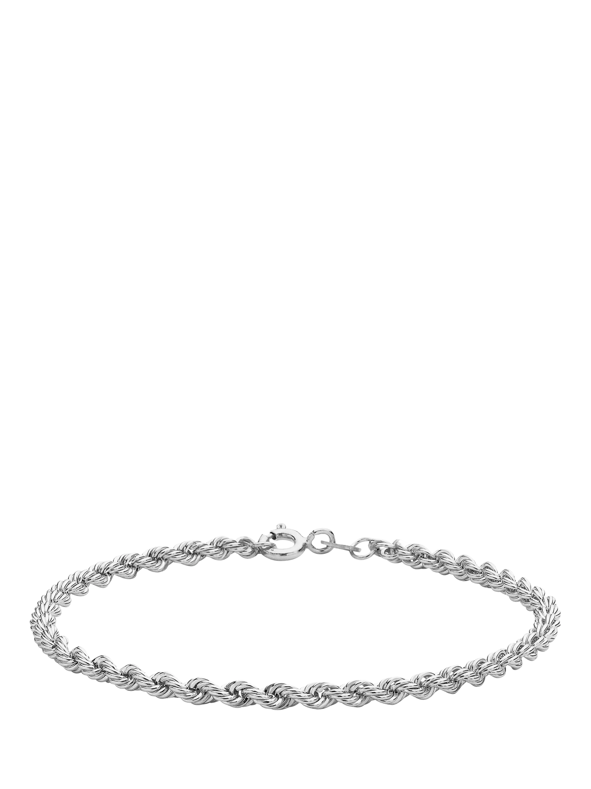 IBB sterling silver hollow rope chain bracelet, UK version